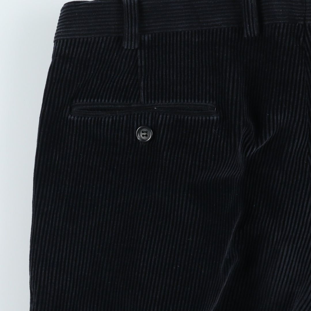BRENARD ZINS One-Tuck Corduroy Pants, Men's, Size W36 unclear black type Vintage Second Hand