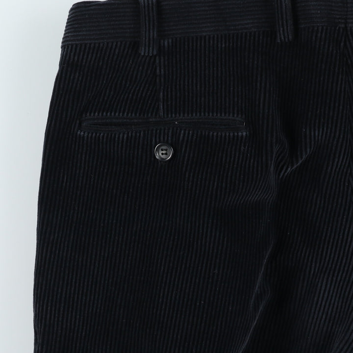 BRENARD ZINS One-Tuck Corduroy Pants, Men's, Size W36 unclear black type Vintage Second Hand
