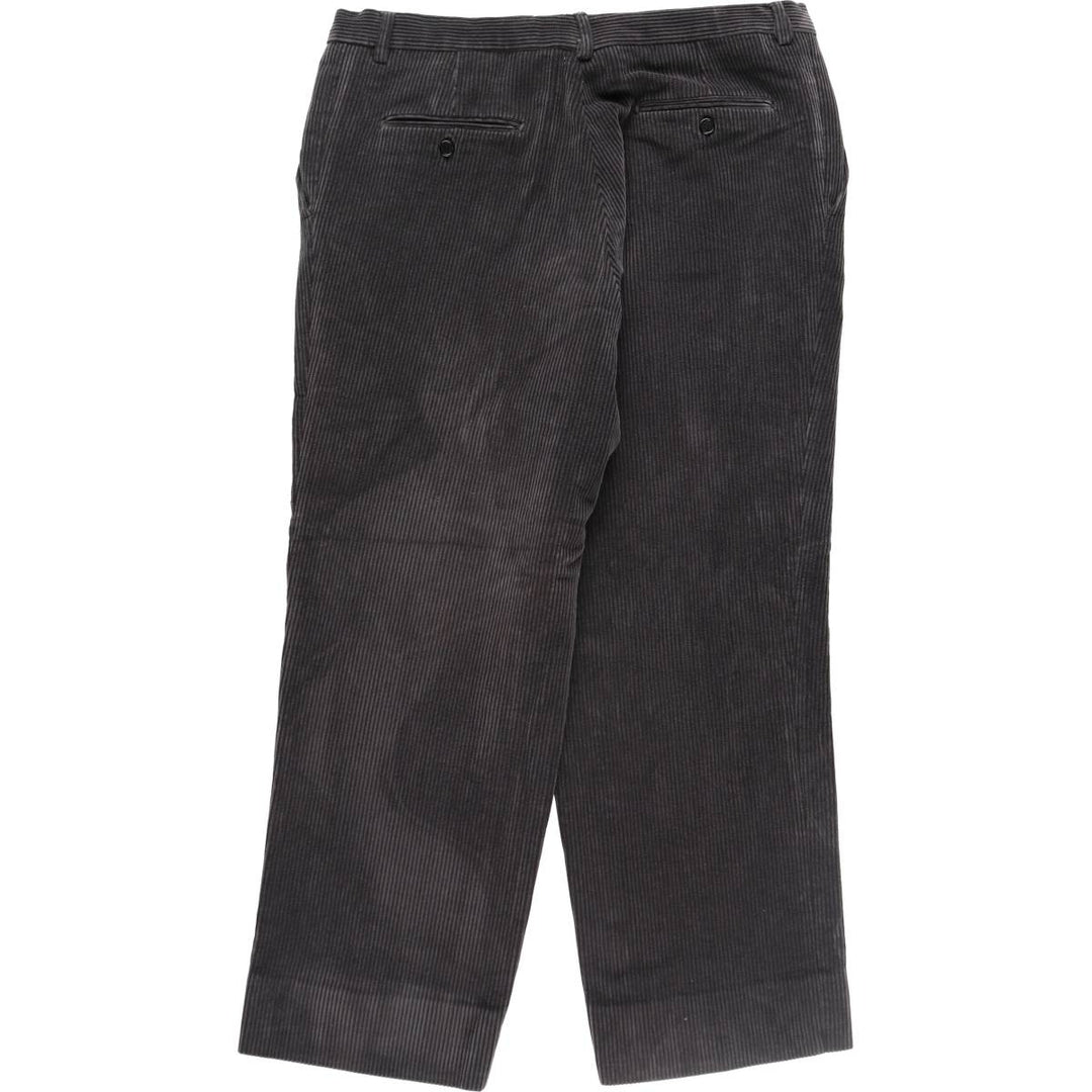DUCA VISCONTI One-Tuck Corduroy Pants, Made in Italy, Men's, Size W36 unclear gray type Vintage Second Hand