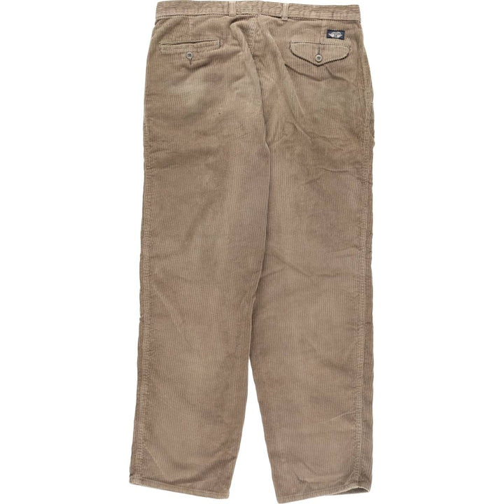 Levi's DOCKERS Wide Ribbed Two-pleat Corduroy Pants Men's W35 Vintage unclear Beige type Vintage Second Hand