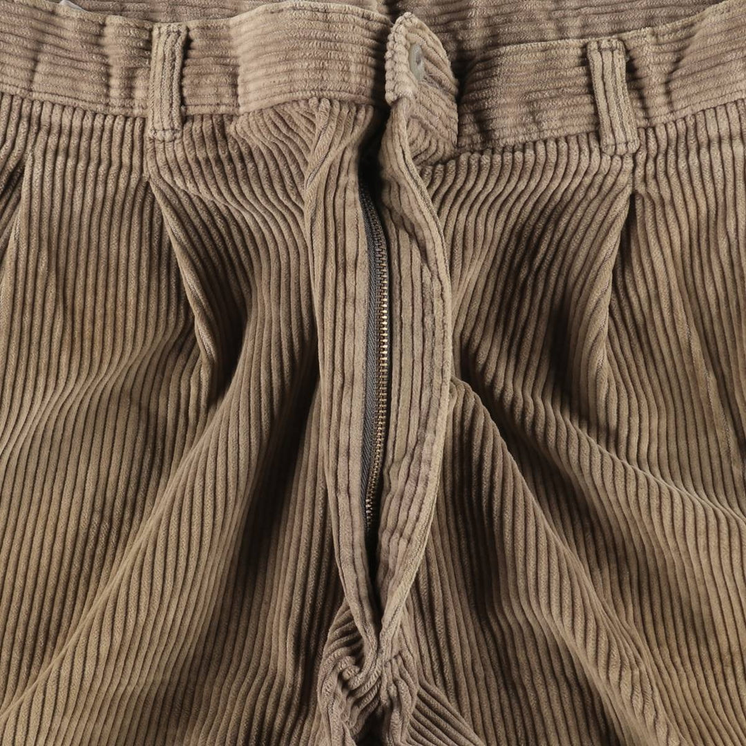Levi's DOCKERS Wide Ribbed Two-pleat Corduroy Pants Men's W35 Vintage unclear Beige type Vintage Second Hand