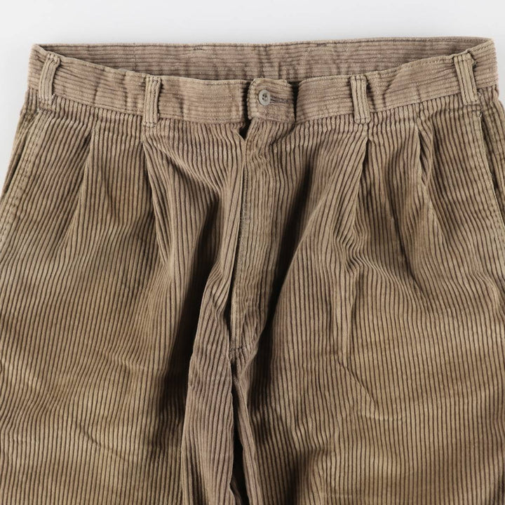 Levi's DOCKERS Wide Ribbed Two-pleat Corduroy Pants Men's W35 Vintage unclear Beige type Vintage Second Hand