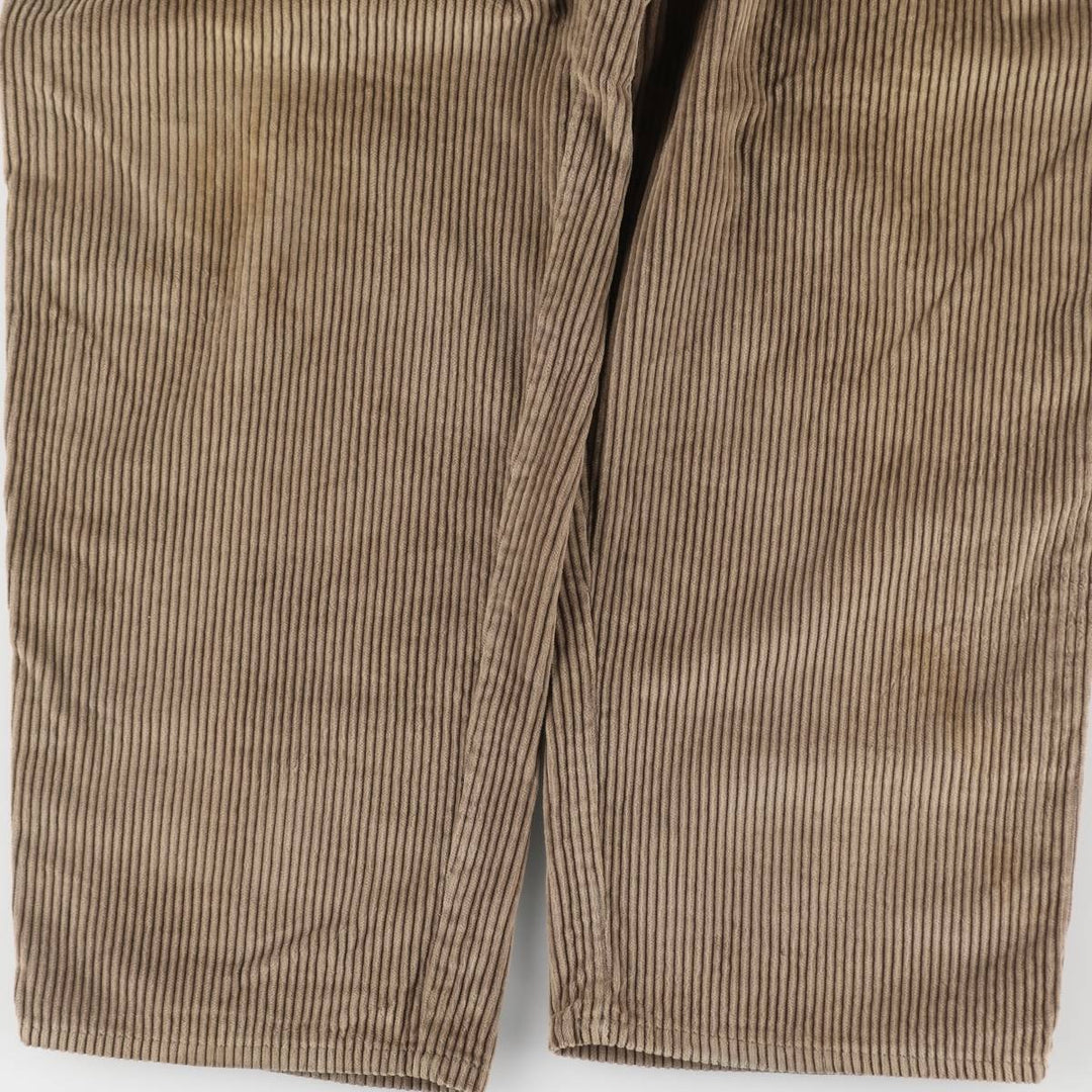 Levi's DOCKERS Wide Ribbed Two-pleat Corduroy Pants Men's W35 Vintage unclear Beige type Vintage Second Hand