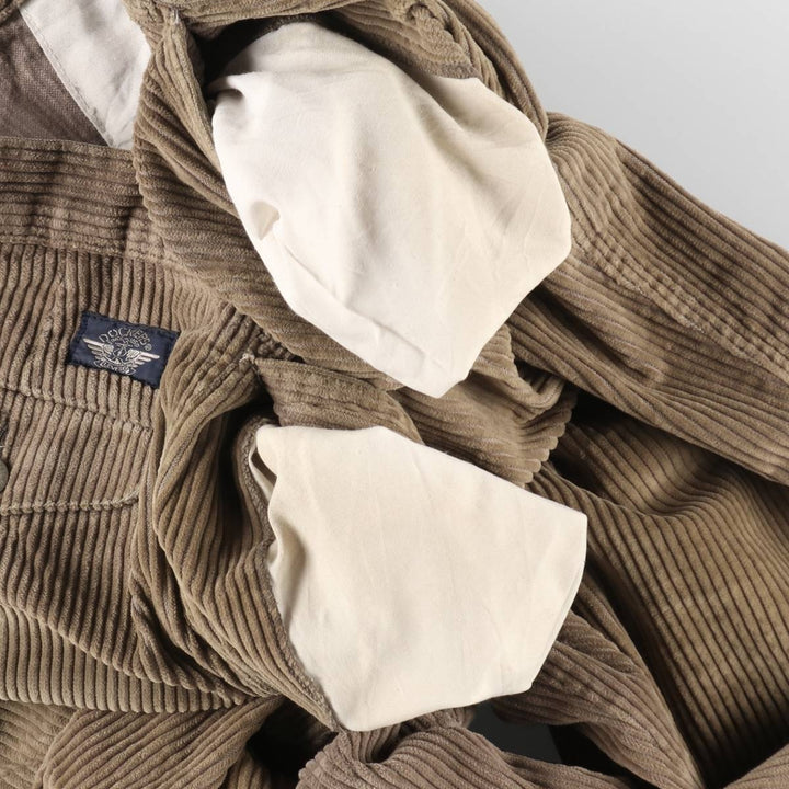 Levi's DOCKERS Wide Ribbed Two-pleat Corduroy Pants Men's W35 Vintage unclear Beige type Vintage Second Hand