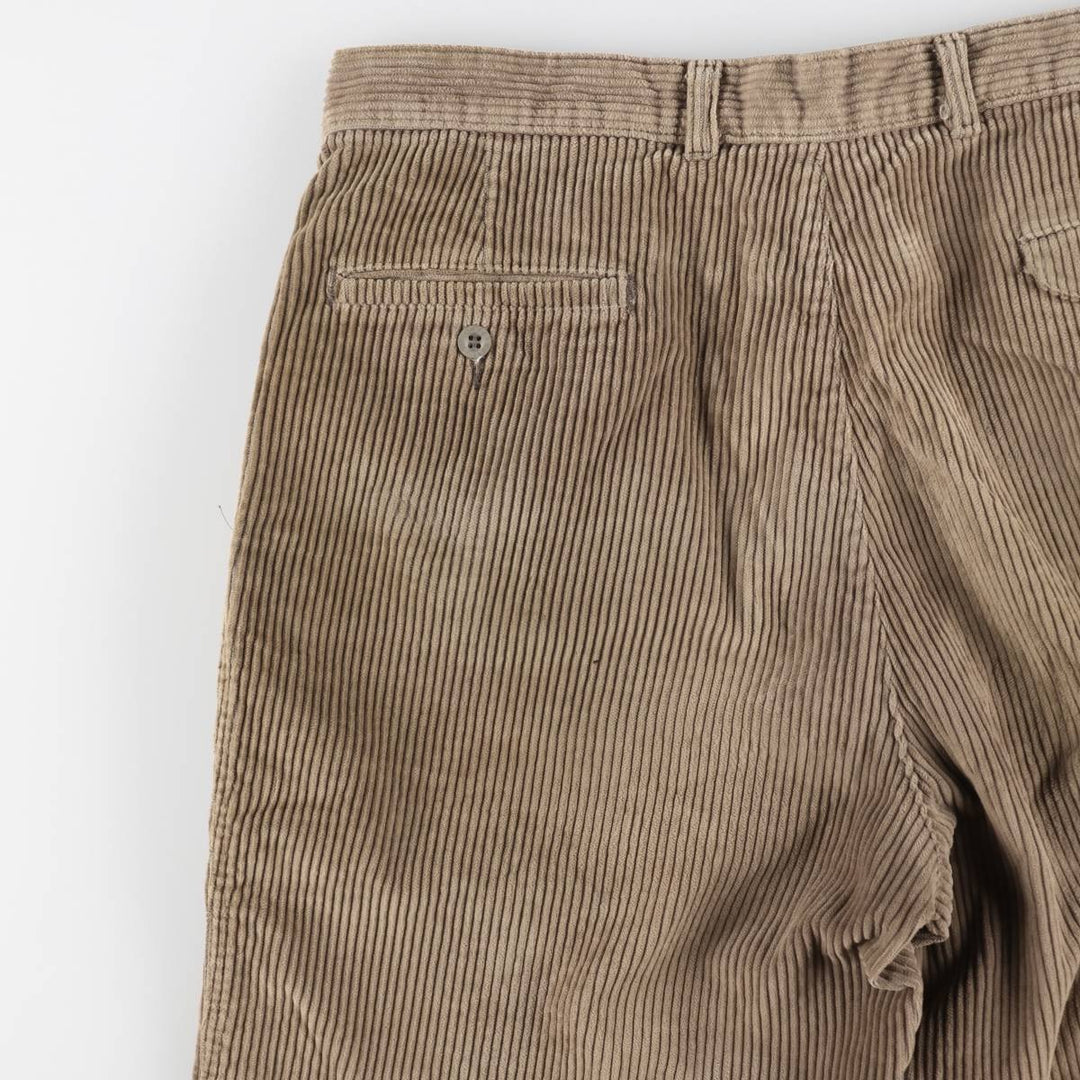 Levi's DOCKERS Wide Ribbed Two-pleat Corduroy Pants Men's W35 Vintage unclear Beige type Vintage Second Hand