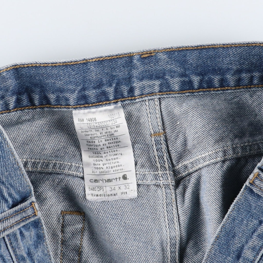 Carhartt Traditional FIT Straight Denim Pants for Men, W35 equivalent cotton blue type Vintage Second Hand