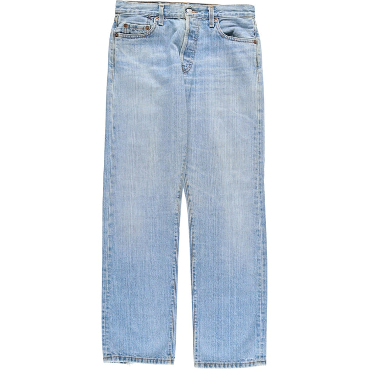 00'S Levi's 15501-0574 Straight denim pants for men, size w31 cotton Blue type light blue Vintage Second Hand