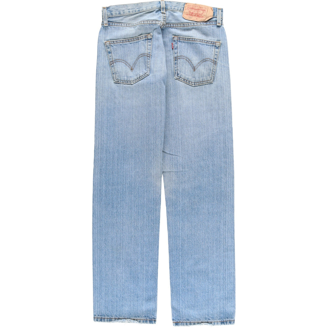 00'S Levi's 15501-0574 Straight denim pants for men, size w31 cotton Blue type light blue Vintage Second Hand