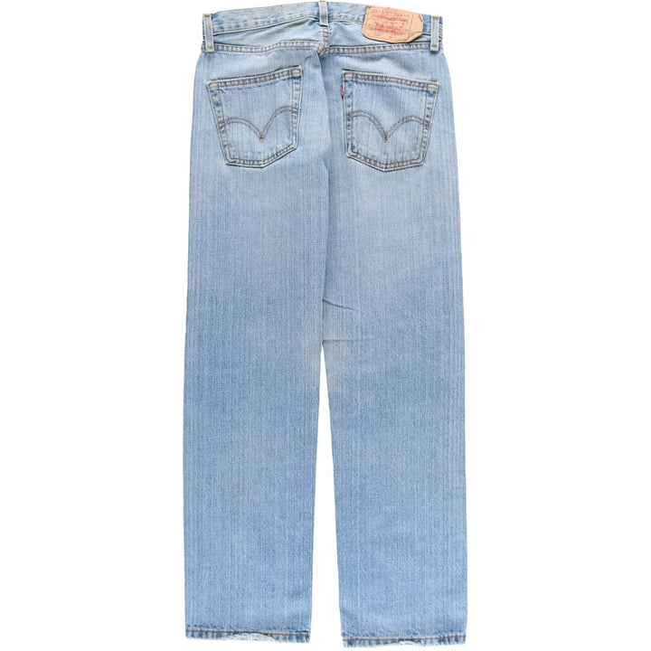 00'S Levi's 15501-0574 Straight denim pants for men, size w31 cotton Blue type light blue Vintage Second Hand