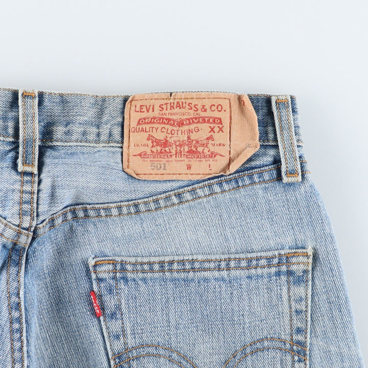 00'S Levi's 15501-0574 Straight denim pants for men, size w31 cotton Blue type light blue Vintage Second Hand