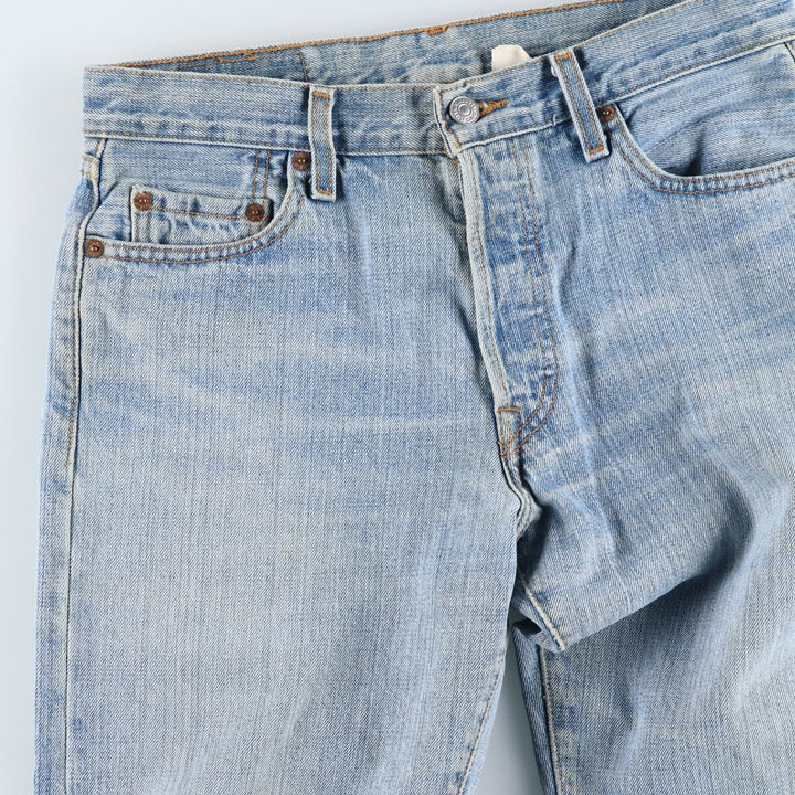 00'S Levi's 15501-0574 Straight denim pants for men, size w31 cotton Blue type light blue Vintage Second Hand