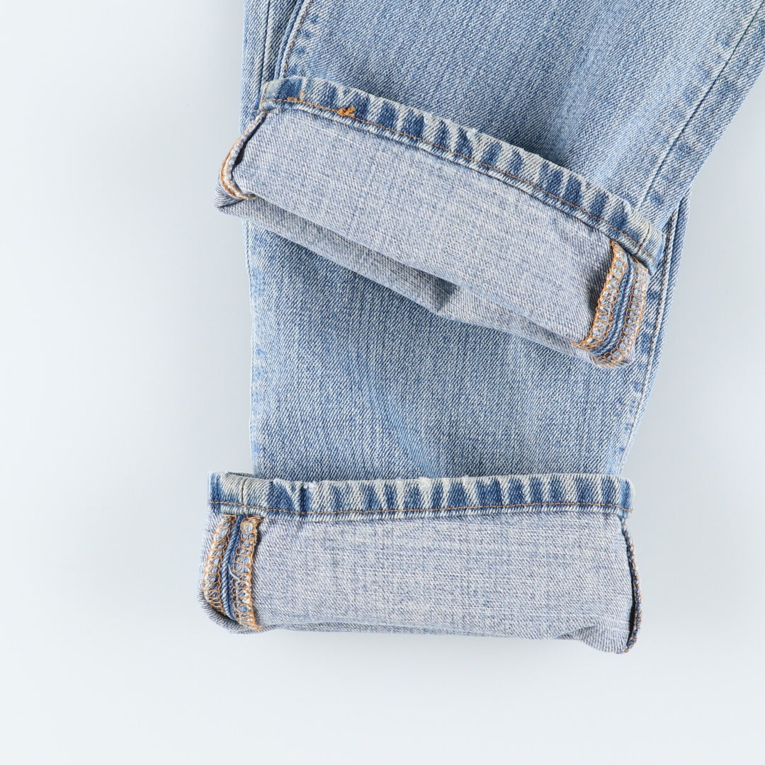 00'S Levi's 15501-0574 Straight denim pants for men, size w31 cotton Blue type light blue Vintage Second Hand