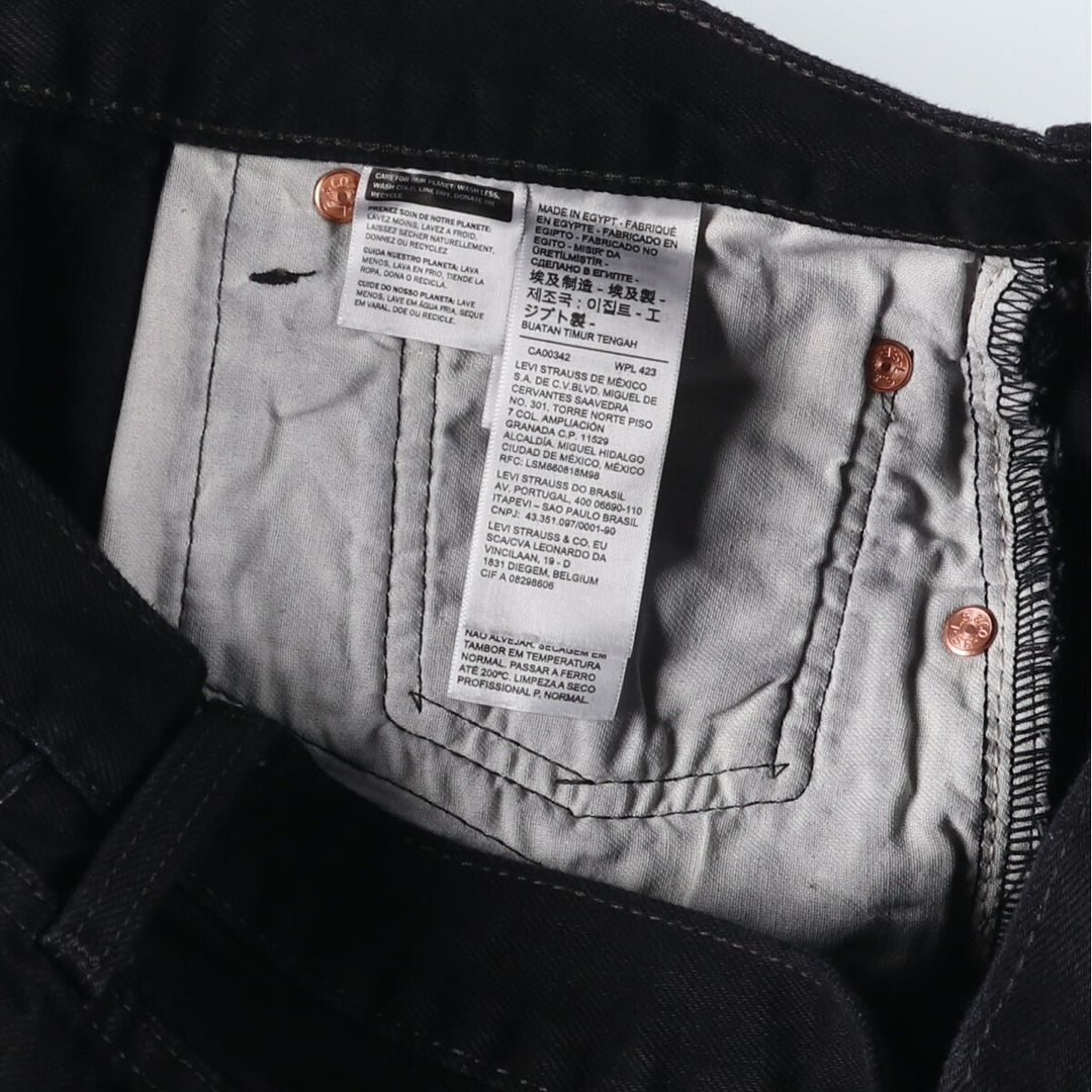 Levi's 501 Black Denim Straight Denim Pants Men's W34 equivalent / eaa523410