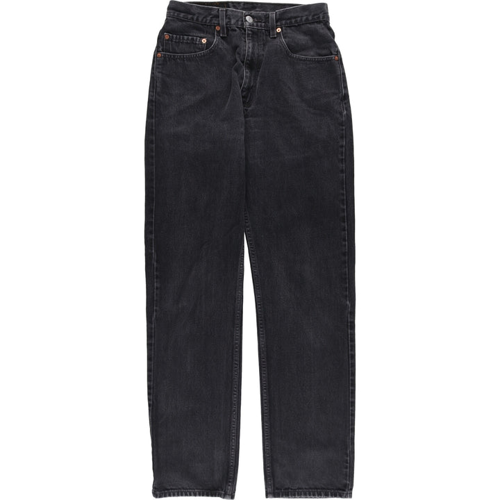 90'S Levi's 505 REGULAR FIT STRAIGHT LEG black denim tapered denim pants men's w30 equivalent vintage /eaa523413