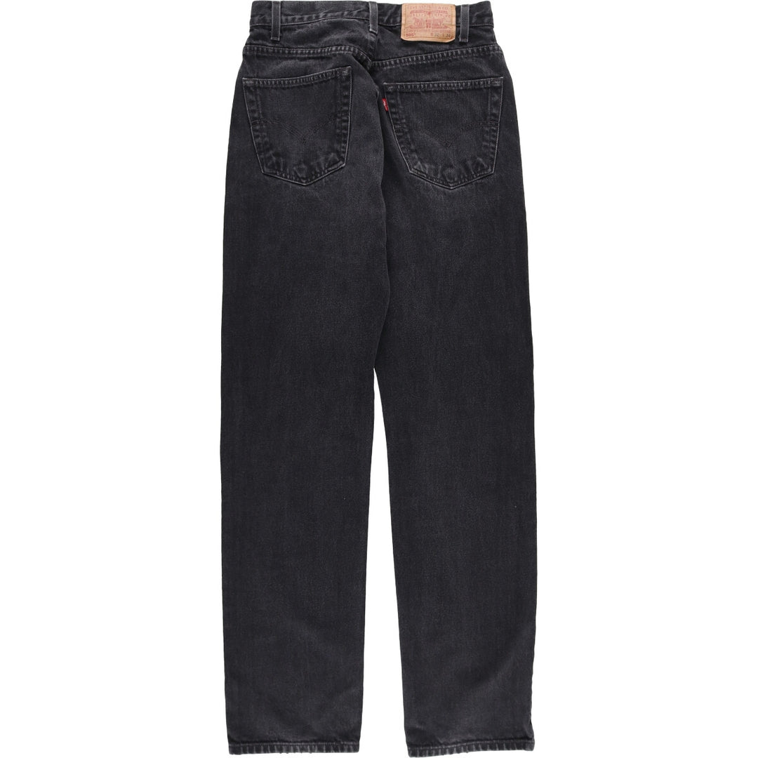 90'S Levi's 505 REGULAR FIT STRAIGHT LEG black denim tapered denim pants men's w30 equivalent vintage /eaa523413