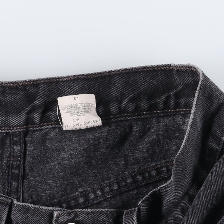 90'S Levi's 505 REGULAR FIT STRAIGHT LEG black denim tapered denim pants men's w30 equivalent vintage /eaa523413