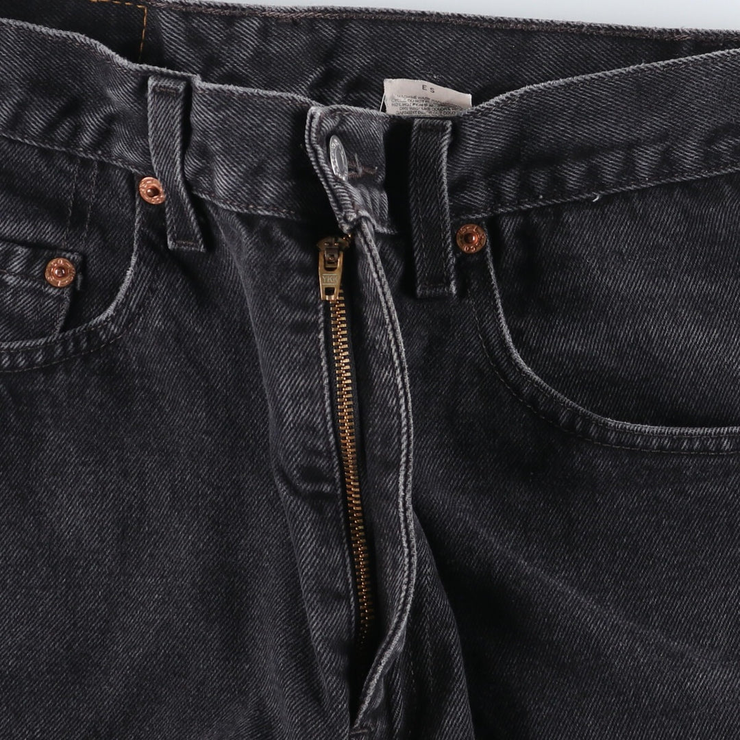 90'S Levi's 505 REGULAR FIT STRAIGHT LEG black denim tapered denim pants men's w30 equivalent vintage /eaa523413