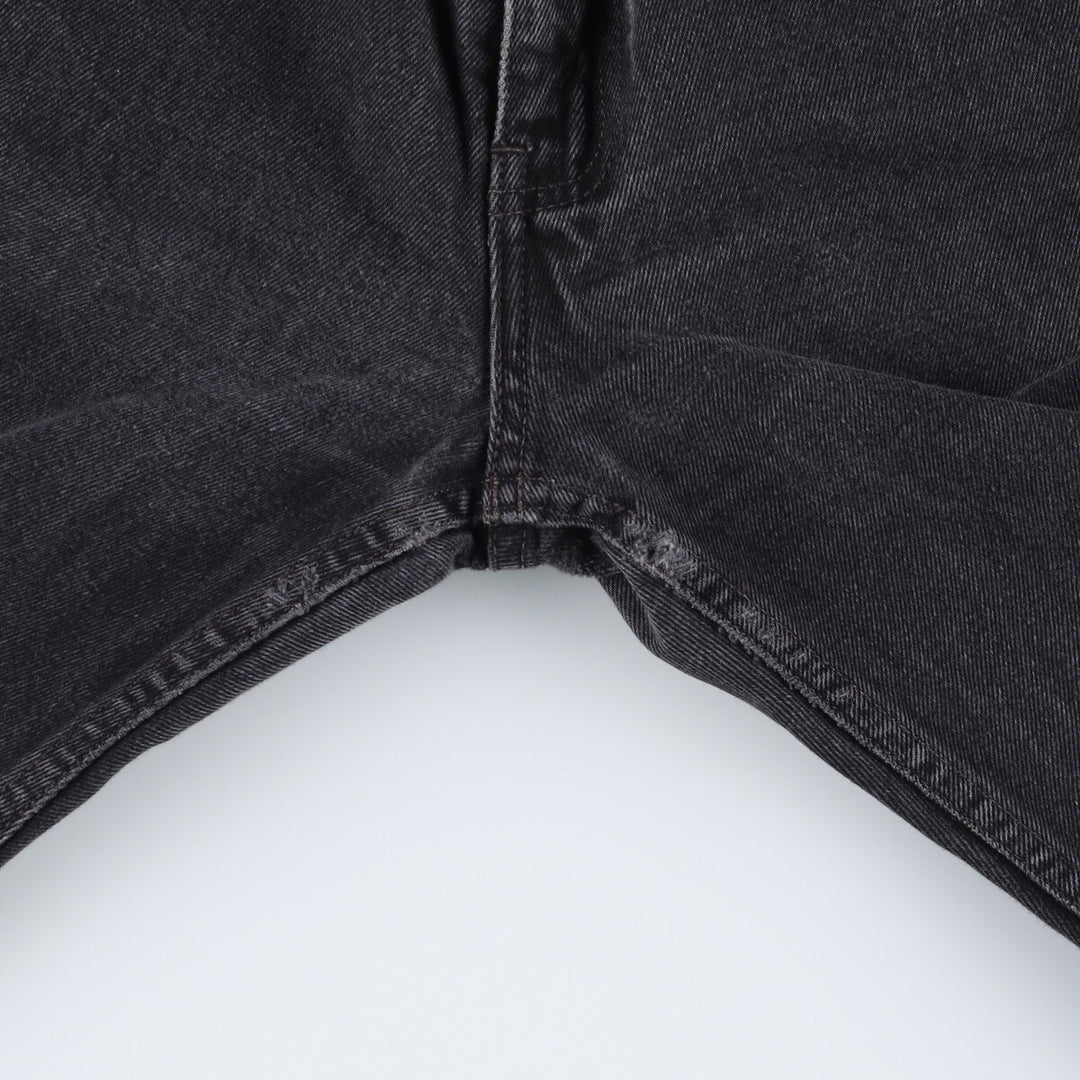 90'S Levi's 505 REGULAR FIT STRAIGHT LEG black denim tapered denim pants men's w30 equivalent vintage /eaa523413