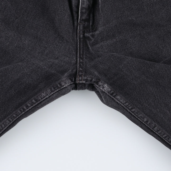 90'S Levi's 505 REGULAR FIT STRAIGHT LEG black denim tapered denim pants men's w30 equivalent vintage /eaa523413