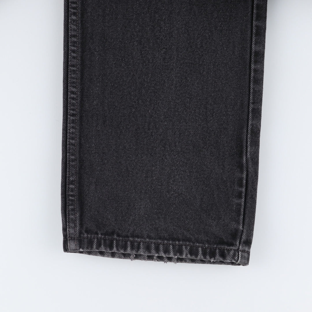 90'S Levi's 505 REGULAR FIT STRAIGHT LEG black denim tapered denim pants men's w30 equivalent vintage /eaa523413