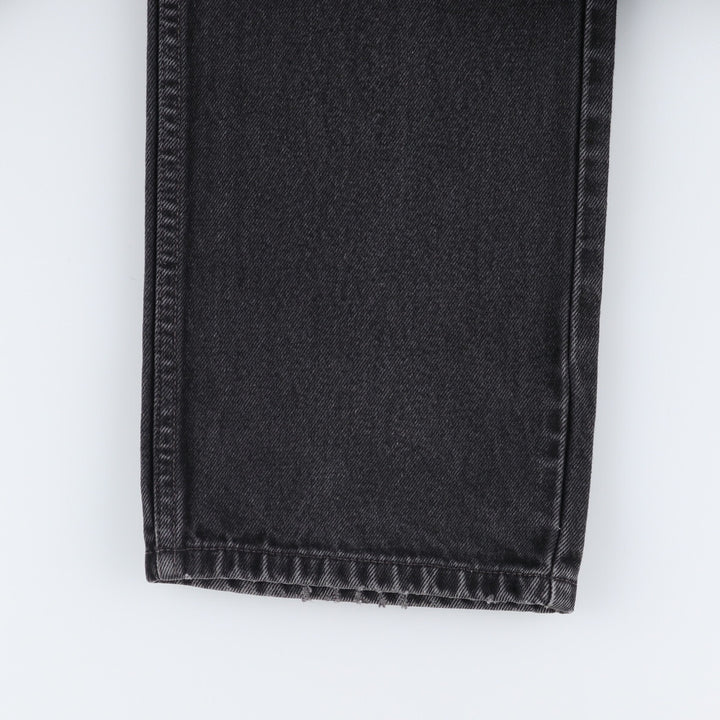 90'S Levi's 505 REGULAR FIT STRAIGHT LEG black denim tapered denim pants men's w30 equivalent vintage /eaa523413