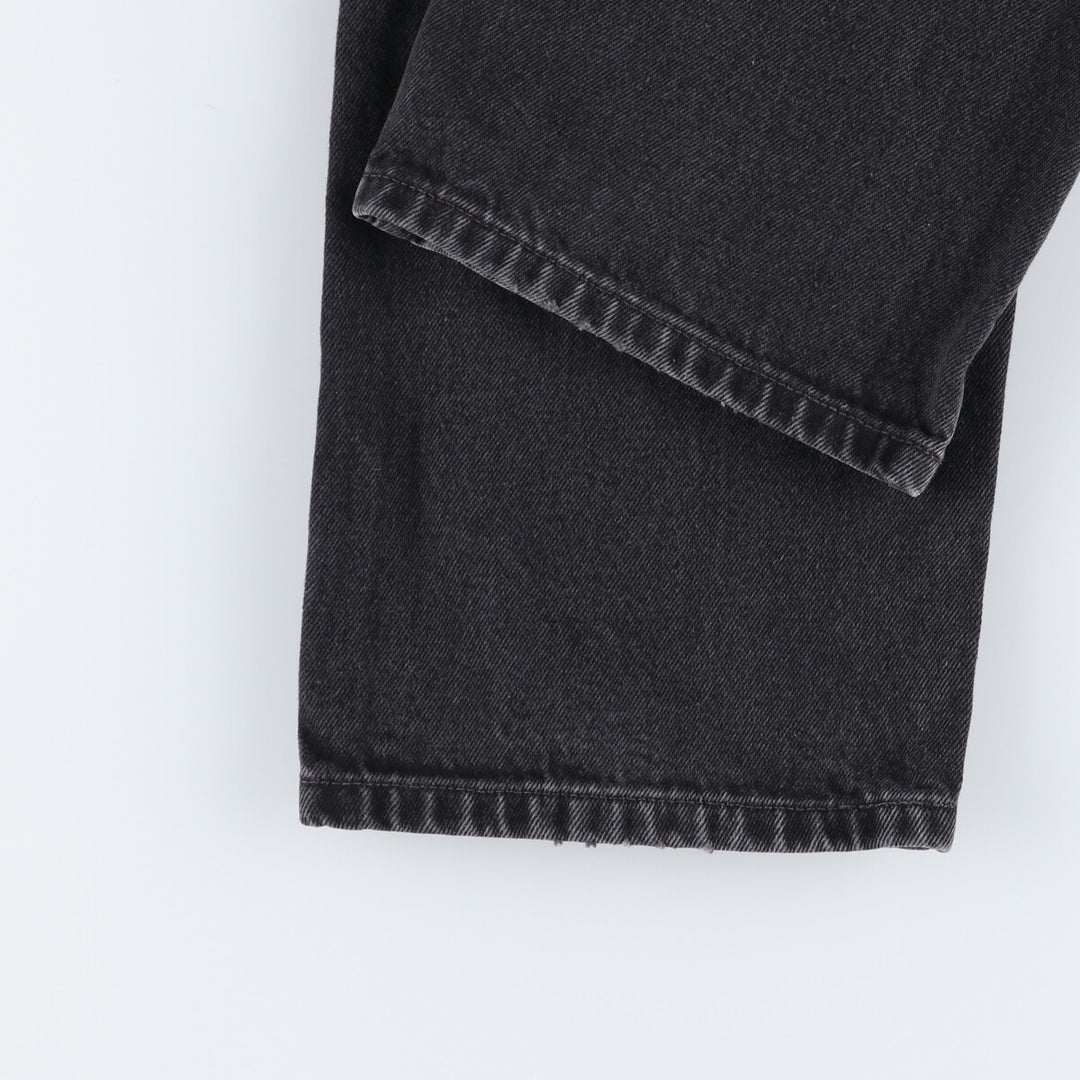 90'S Levi's 505 REGULAR FIT STRAIGHT LEG black denim tapered denim pants men's w30 equivalent vintage /eaa523413