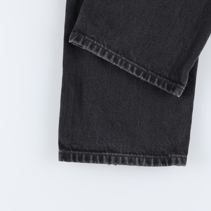 90'S Levi's 505 REGULAR FIT STRAIGHT LEG black denim tapered denim pants men's w30 equivalent vintage /eaa523413