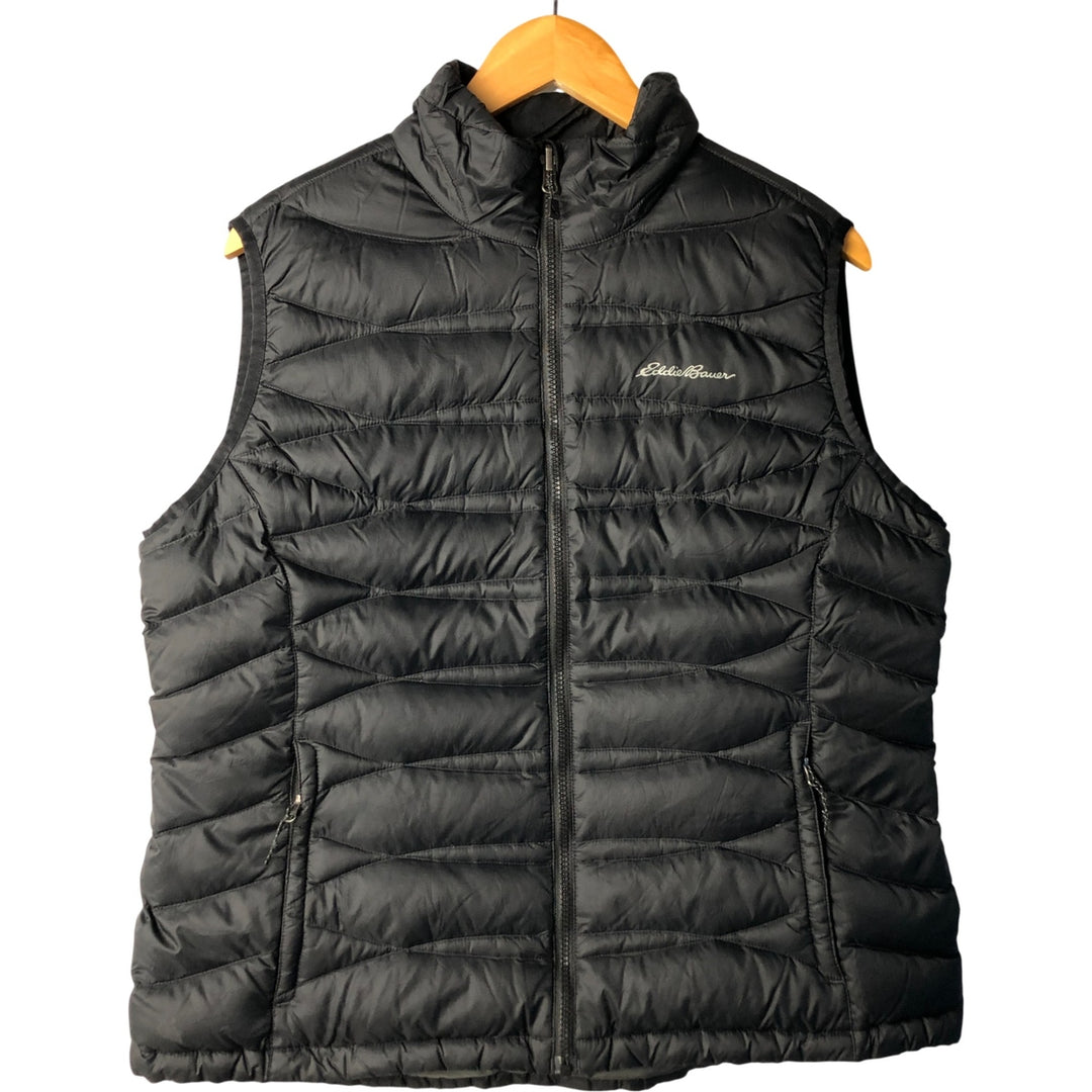 Eddie Bauer Women's Down Vest, Size XL Nylon black type Vintage Second Hand