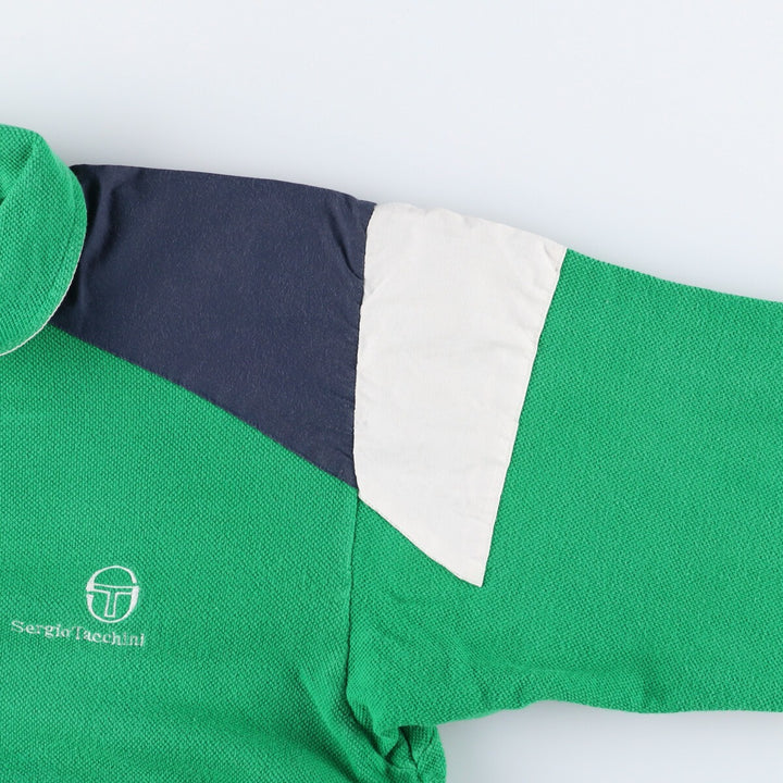 Sergio Tacchini Vintage Cotton Blouson, Made in Italy, Men's Size M cotton green type Vintage Second Hand