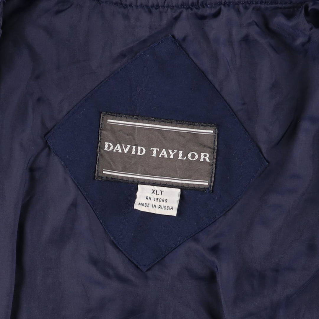 Vintage 90'S David Taylor Derby Jacket, Cotton Blouson, Men's XL cotton navy blue type Vintage Second Hand