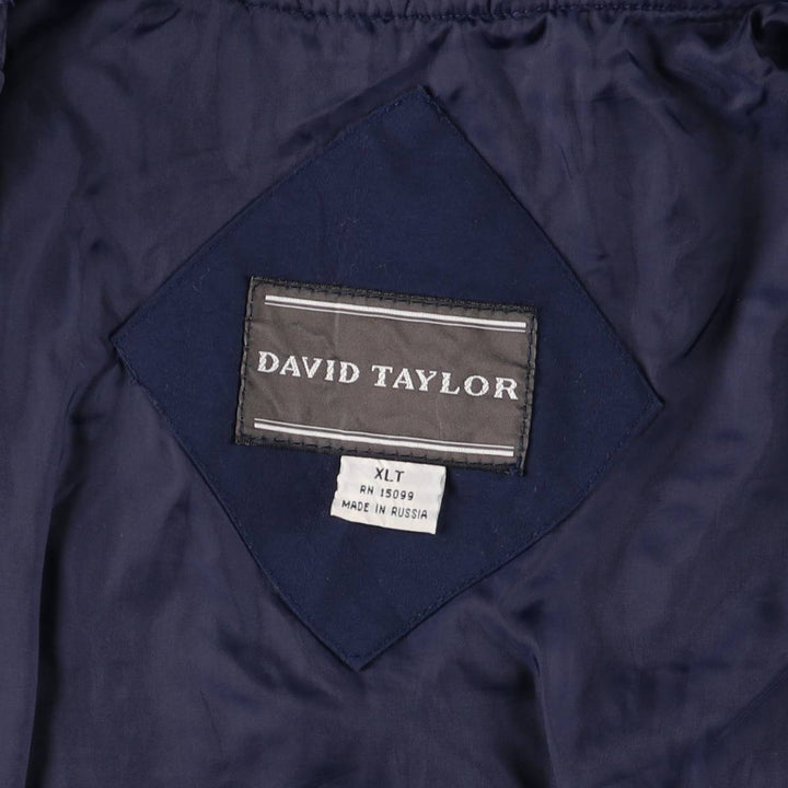 Vintage 90'S David Taylor Derby Jacket, Cotton Blouson, Men's XL cotton navy blue type Vintage Second Hand
