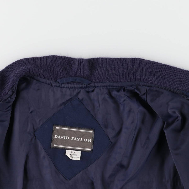 Vintage 90'S David Taylor Derby Jacket, Cotton Blouson, Men's XL cotton navy blue type Vintage Second Hand