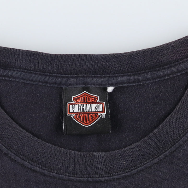 00'S Harley-Davidson Hanes Back Print Motorcycle Bike T-Shirt Men's L size / eaa523502