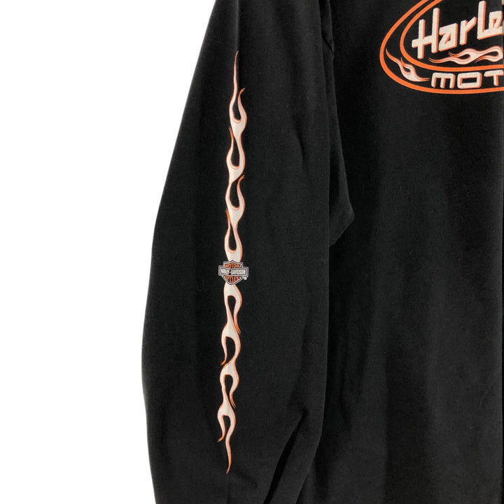 00'S Harley-Davidson Fire Pattern Long T-Shirt, Men's XXL, Long Sleeves / eaa523583