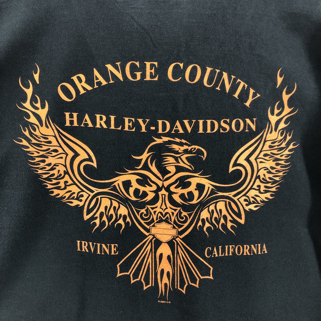 00'S Harley-Davidson Fire Pattern Long T-Shirt, Men's XXL, Long Sleeves / eaa523583