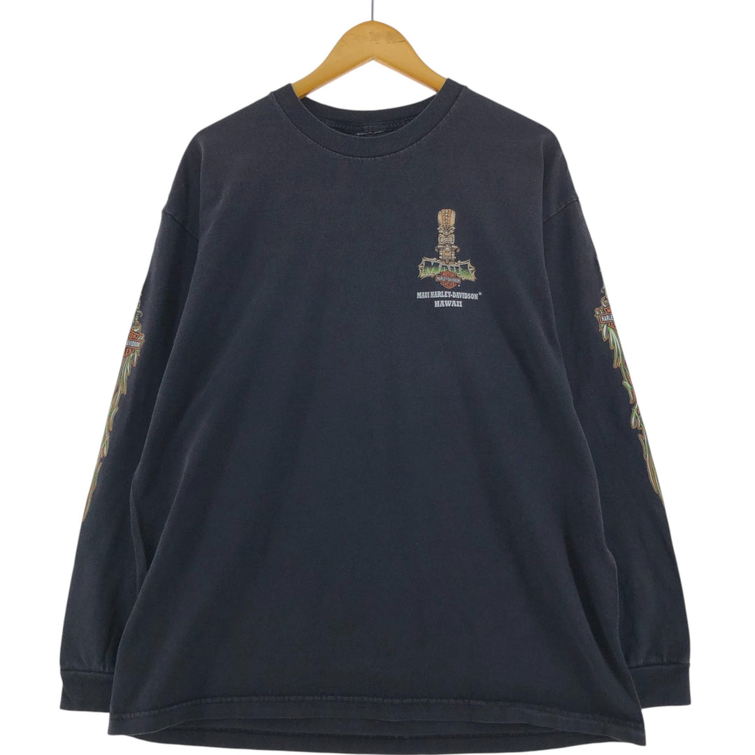 Harley-Davidson Back Print Long T-Shirt Long T Men's L size / eaa523586