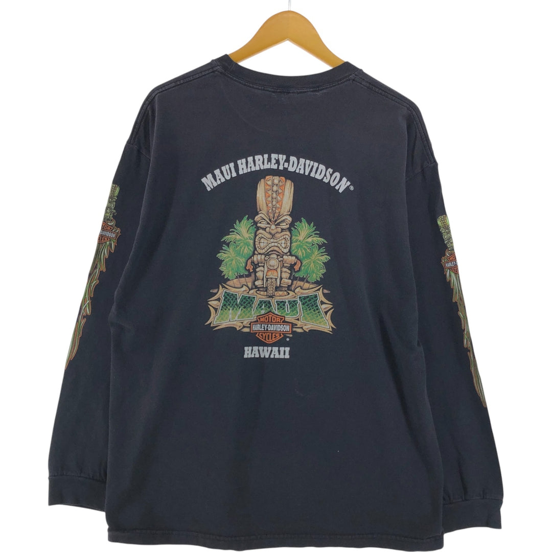 Harley-Davidson Back Print Long T-Shirt Long T Men's L size / eaa523586