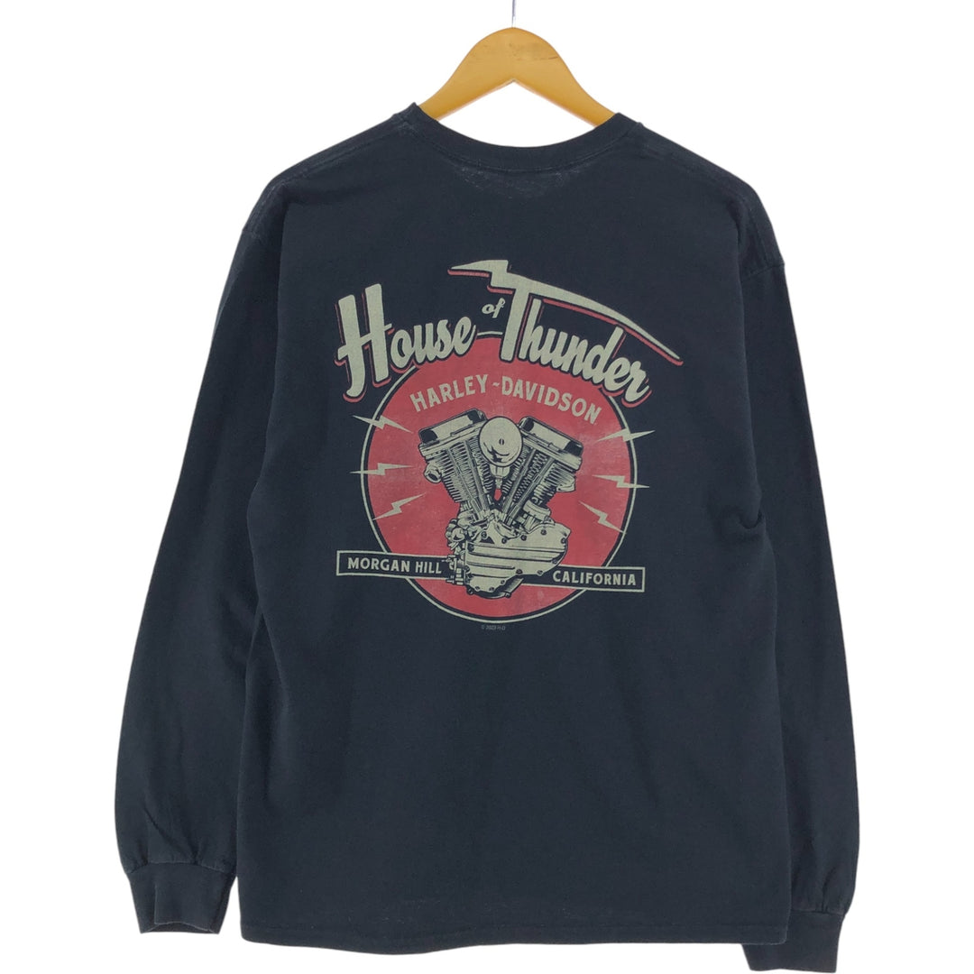 Harley-Davidson Back Print Long T-Shirt Long T Men's L size / eaa523595