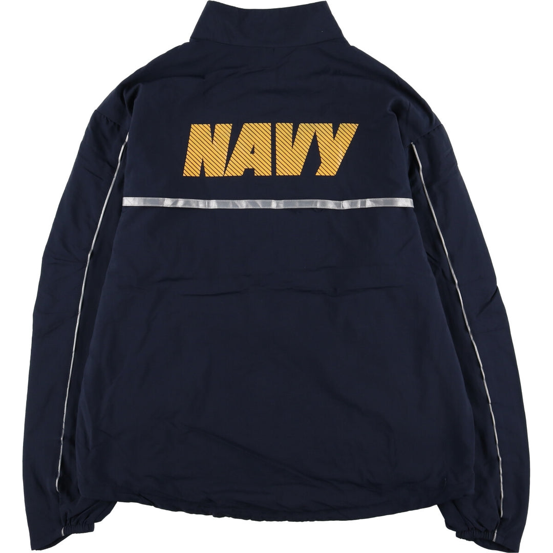 Civilian USNAVY Back Print Training Jacket Nylon Jacket Made in USA Men's M size /eaa523622