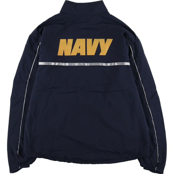 Civilian USNAVY Back Print Training Jacket Nylon Jacket Made in USA Men's M size /eaa523622