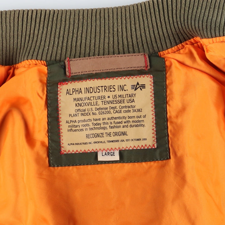 Civilian product Alpha ALPHA MA-1 type military flight jacket men's size L equivalent /eaa523682