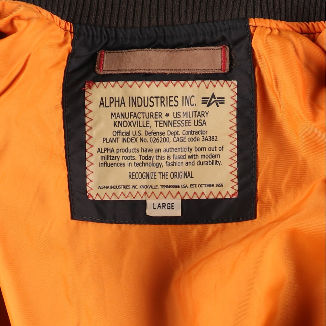 Civilian product Alpha ALPHA MA-1 type military flight jacket men's size L equivalent /eaa523683