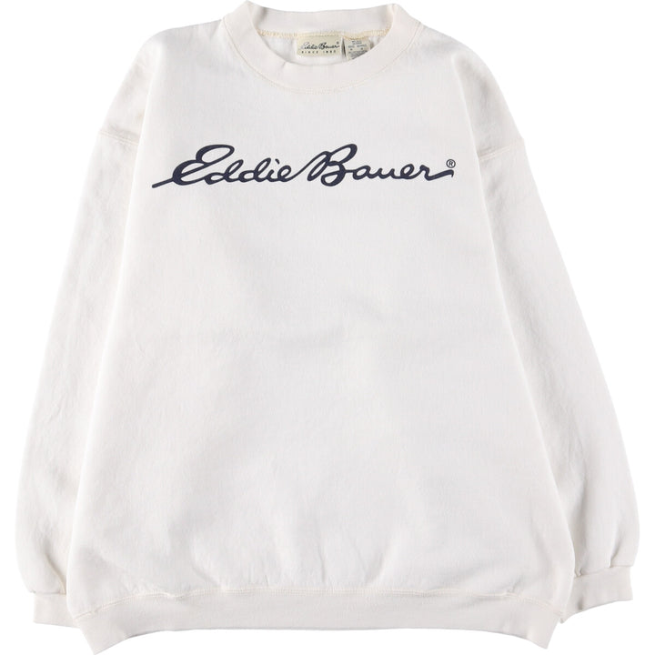 Vintage 90'S Eddie Bauer logo sweatshirt, Made in USA, Men's Size Medium cotton white type Vintage Second Hand