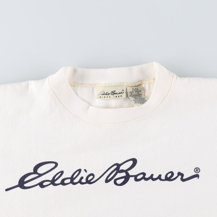 Vintage 90'S Eddie Bauer logo sweatshirt, Made in USA, Men's Size Medium cotton white type Vintage Second Hand