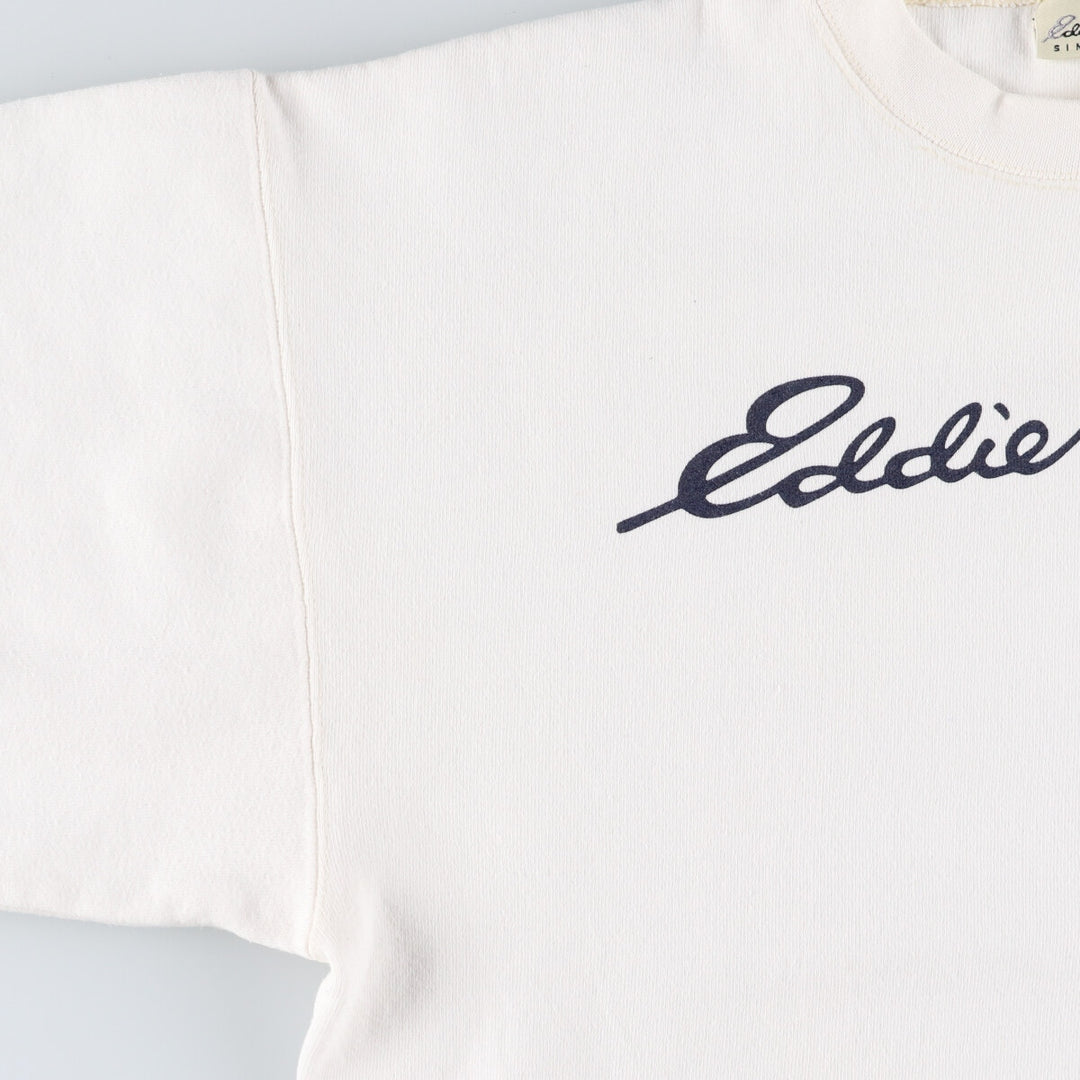 Vintage 90'S Eddie Bauer logo sweatshirt, Made in USA, Men's Size Medium cotton white type Vintage Second Hand