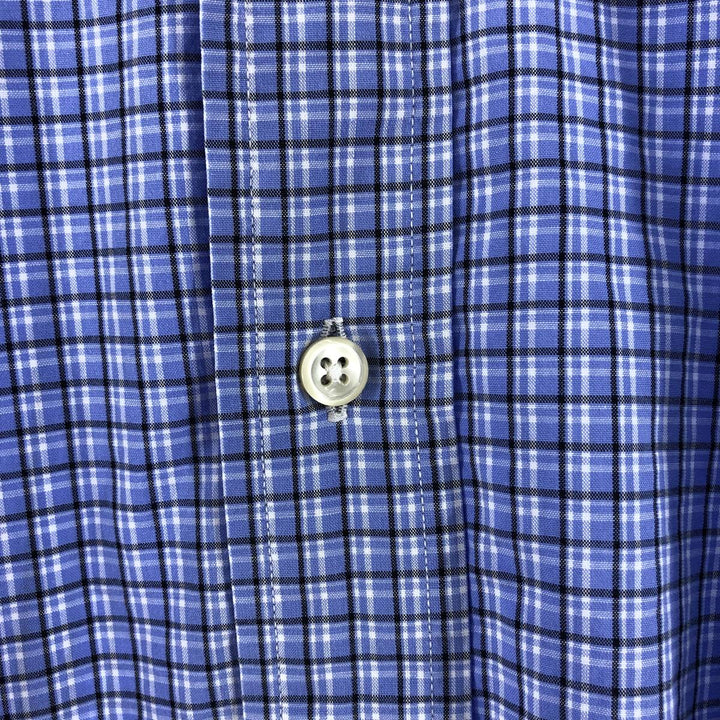 Ralph Lauren YARMOUTH Long Sleeve Button Down Check Shirt Men's XL cotton blue type Vintage Second Hand