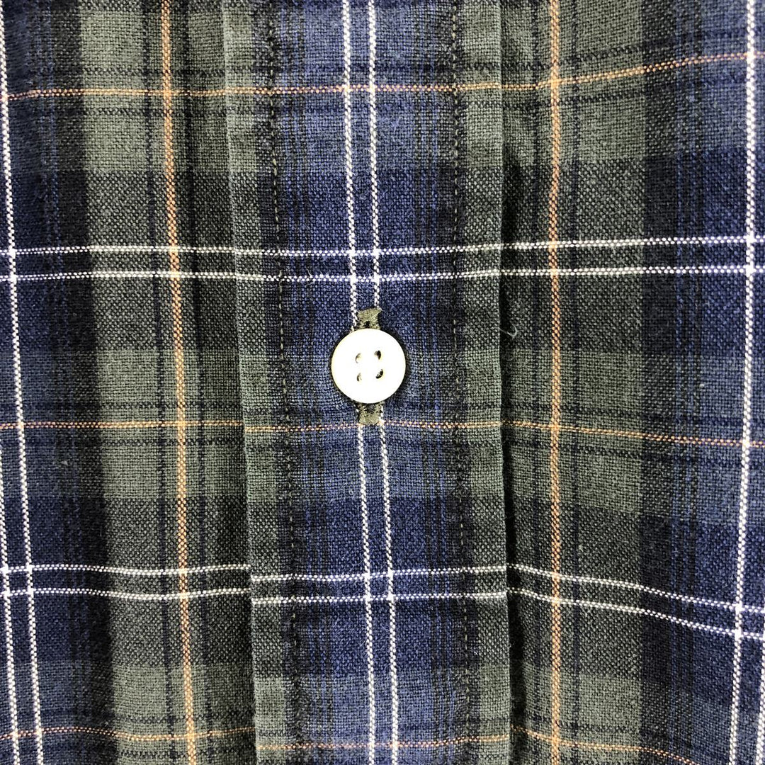 Ralph Lauren BLAIRE long sleeve button down check shirt, men's XL size cotton Green type dark green Vintage Second Hand