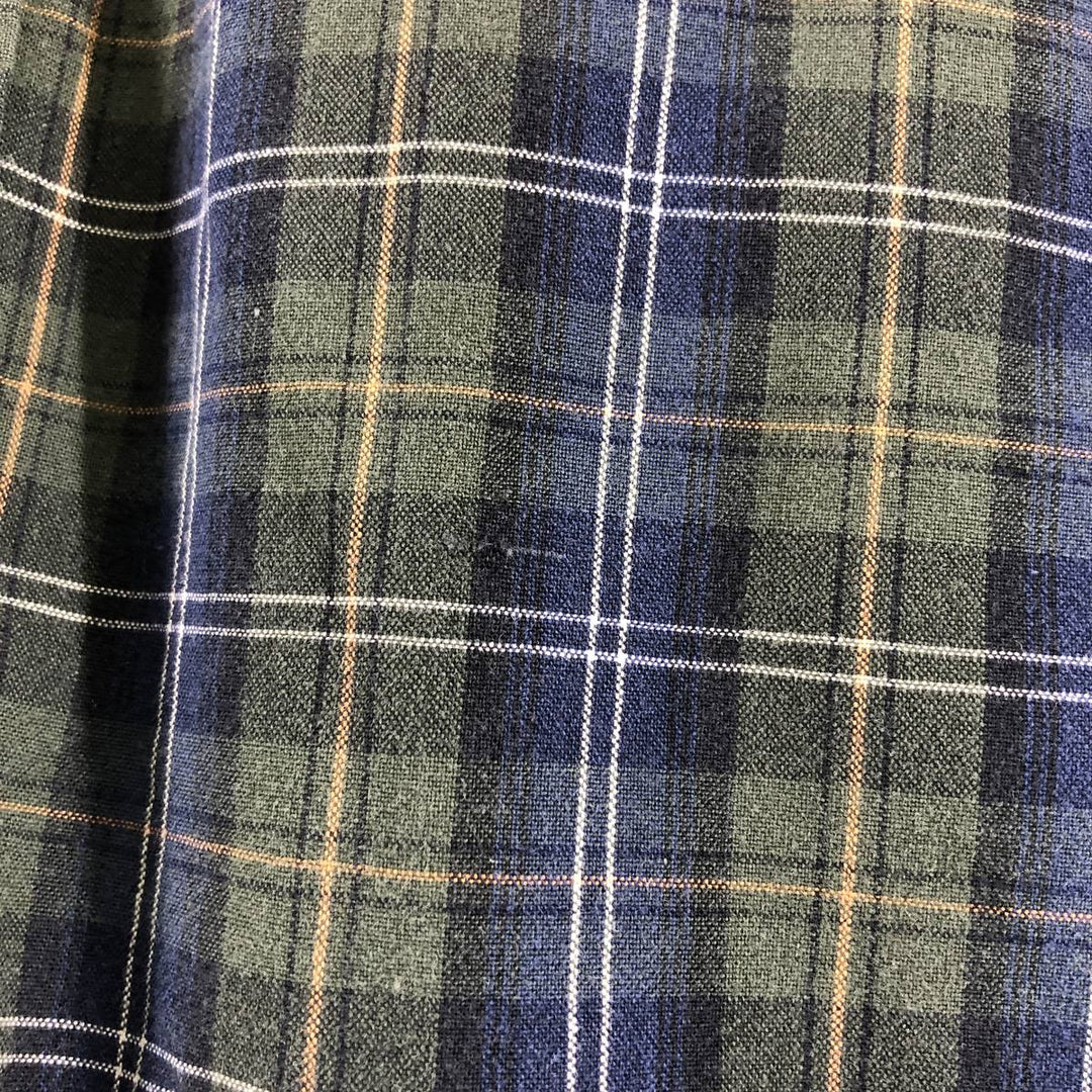 Ralph Lauren BLAIRE long sleeve button down check shirt, men's XL size cotton Green type dark green Vintage Second Hand