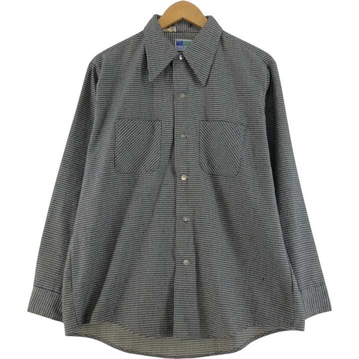 Mr. DC Vintage Light Flannel Check Shirt, Made in USA, Men's Size L unclear black type Vintage Second Hand