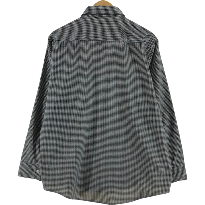 Mr. DC Vintage Light Flannel Check Shirt, Made in USA, Men's Size L unclear black type Vintage Second Hand